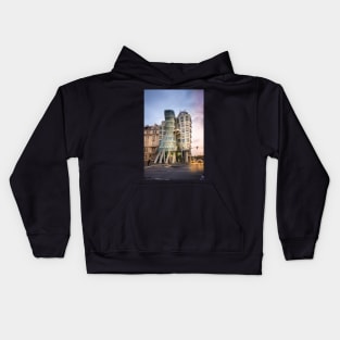 Dancing house or Fred and Ginger in Prague, Czech Republic Kids Hoodie